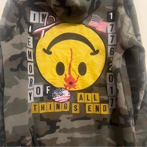 NWT 10.Deep  Military Camo Patchwork Fleece Pullover Hoodie USA/America Medium